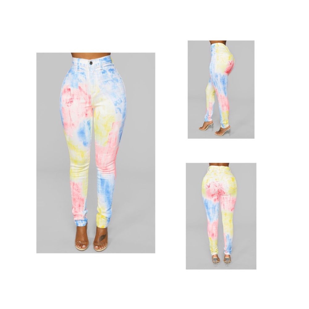 Fashion Nova Aphrodite Rainbow Jeans
